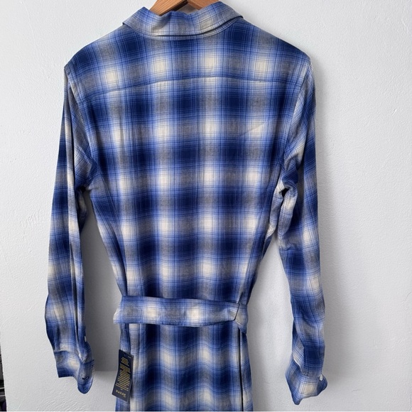 NWT Polo Ralph Lauren blue Plaid Long Sleeve button down dress Size 8 - Picture 9 of 10